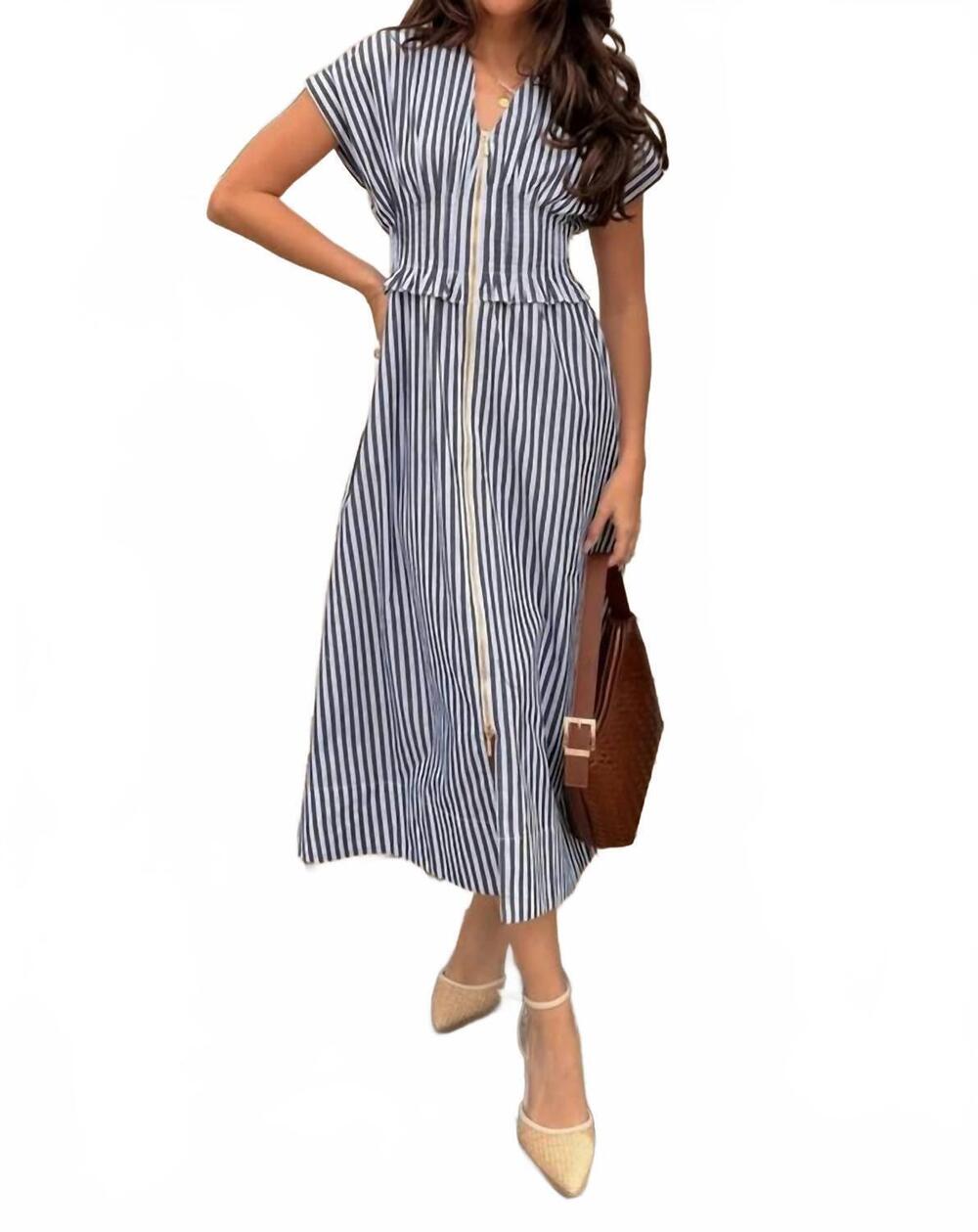 NEW ENTRO dress for fun midi dress in navy